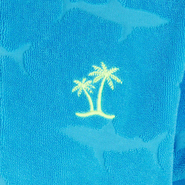 Boy bluette polo with terry embossed sharks