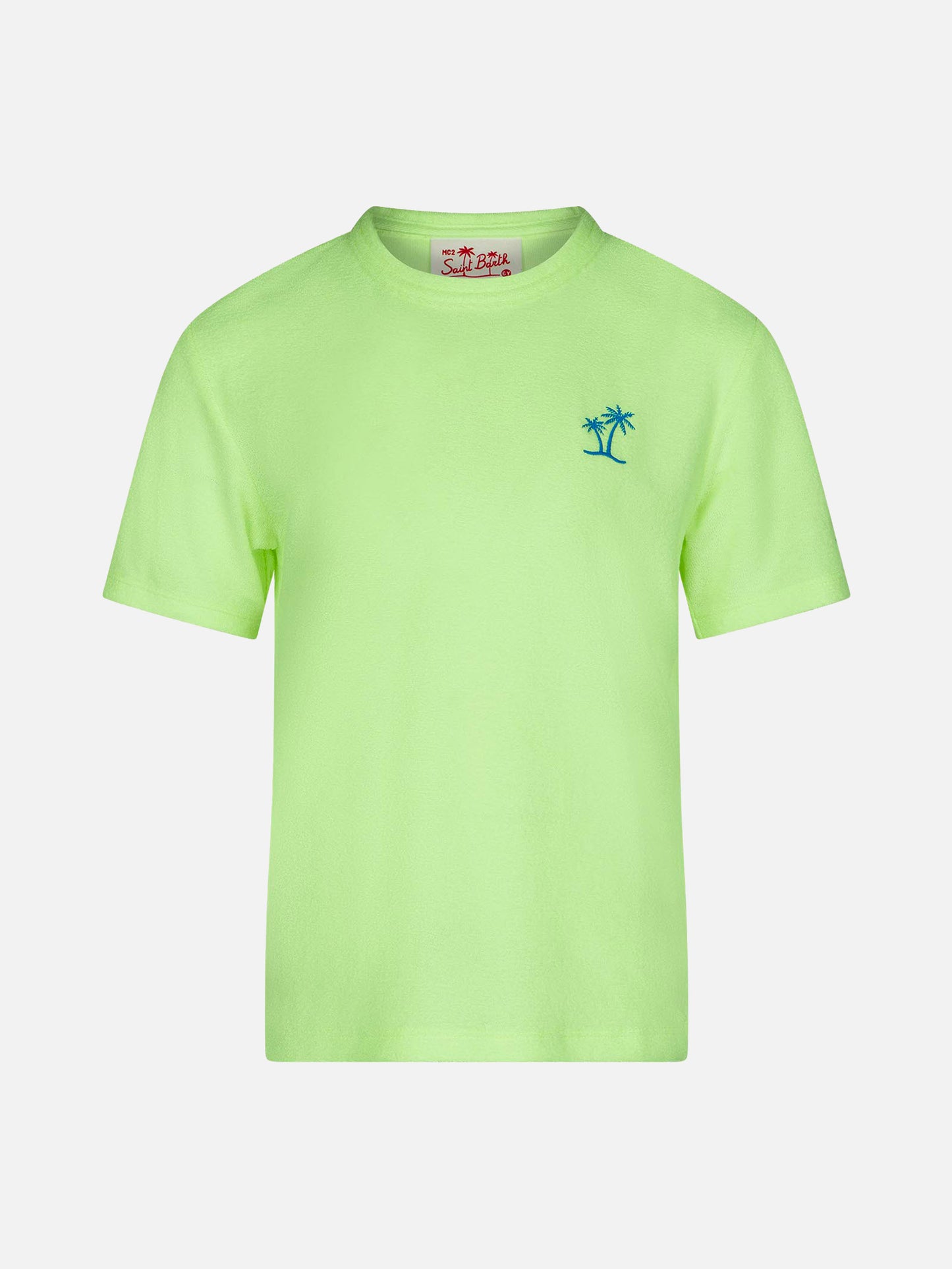 T-shirt gialla da bambino in spugna con taschino