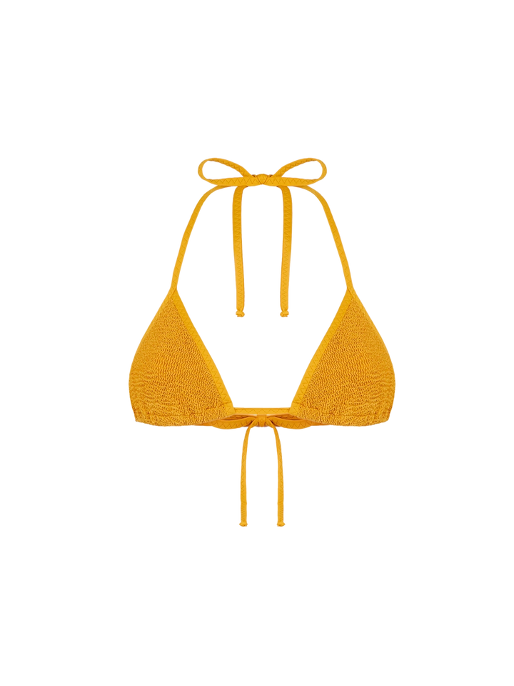 Costume da bagno donna ocra a triangolo