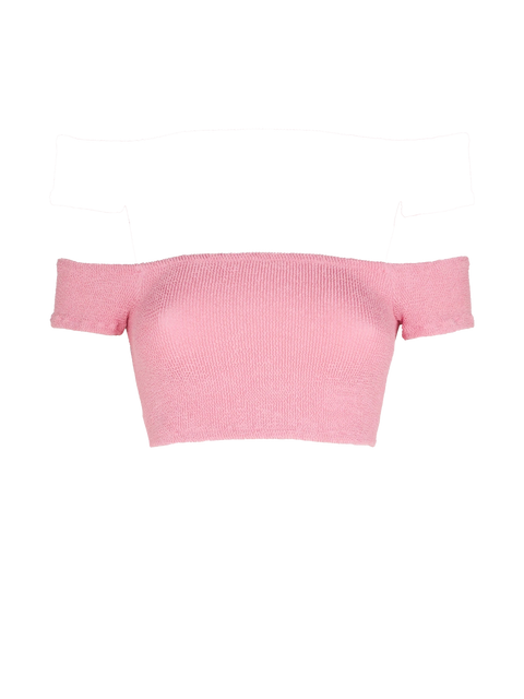 Woman crinkle wide shoulder strap top swimsuit - MC2 Saint Barth