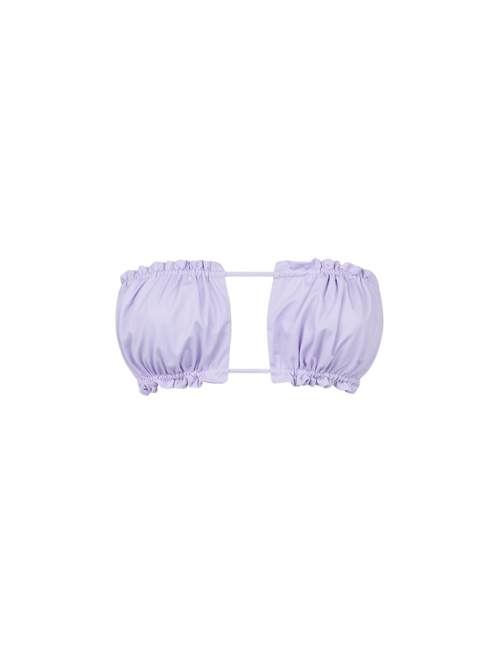 Woman lilac bandeau top swimsuit