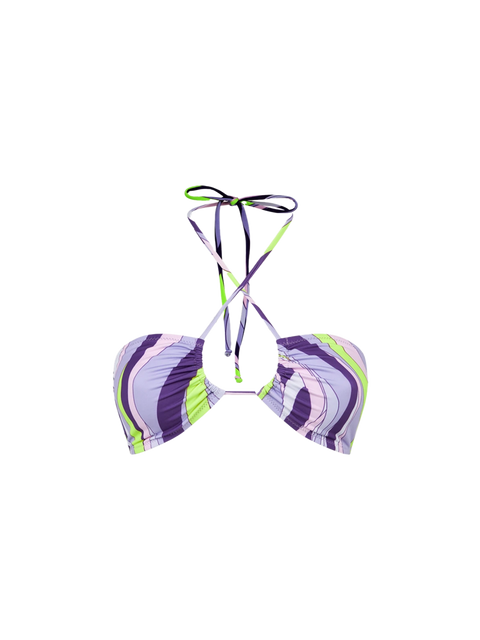Woman multicolor wave pattern bandeau top - MC2 Saint Barth
