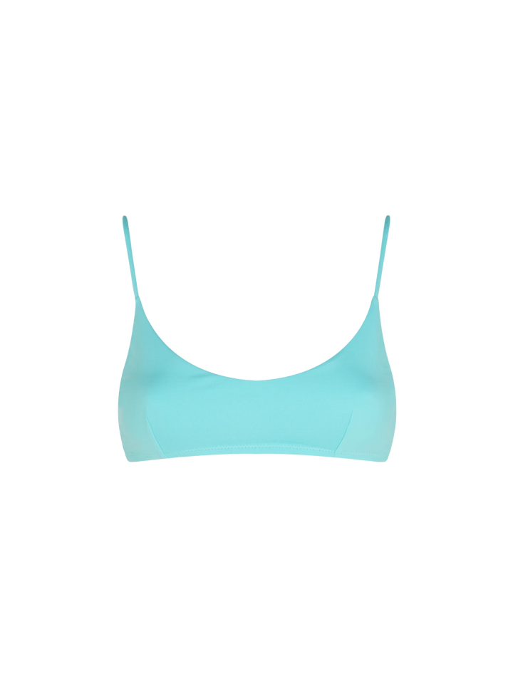 Woman water green bralette swimsuit