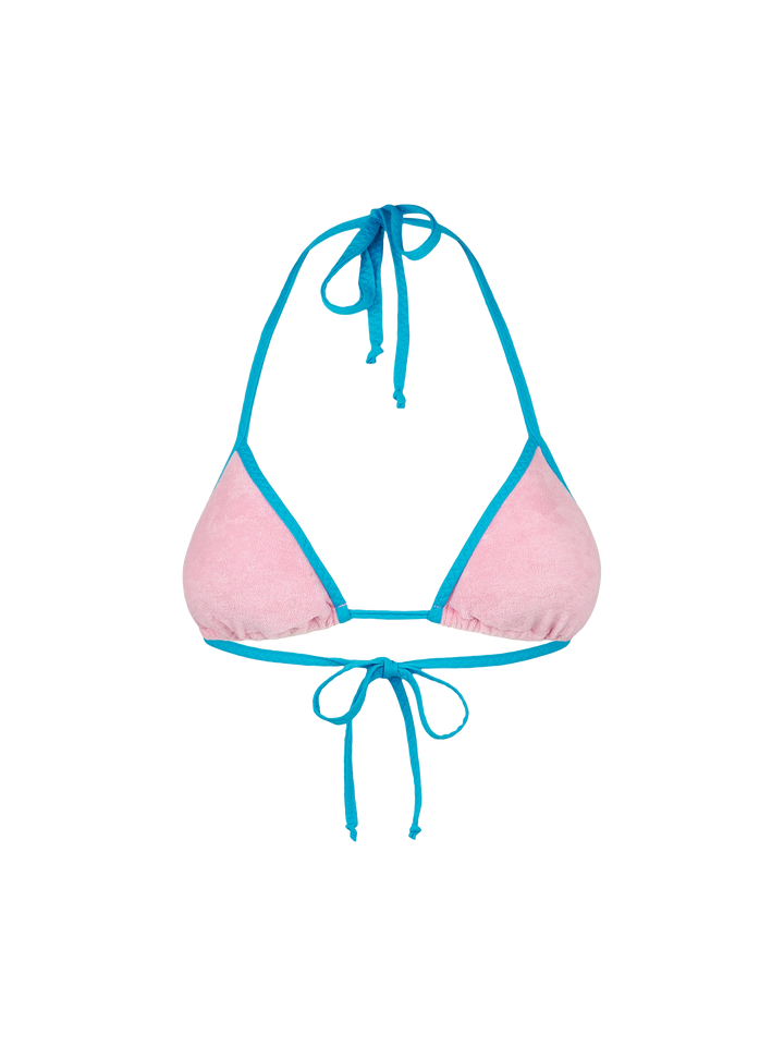 Costume da bagno donna a triangolo in spugna rosa