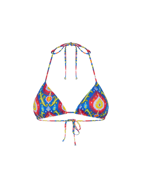 Woman triangle top with ikat print - MC2 Saint Barth