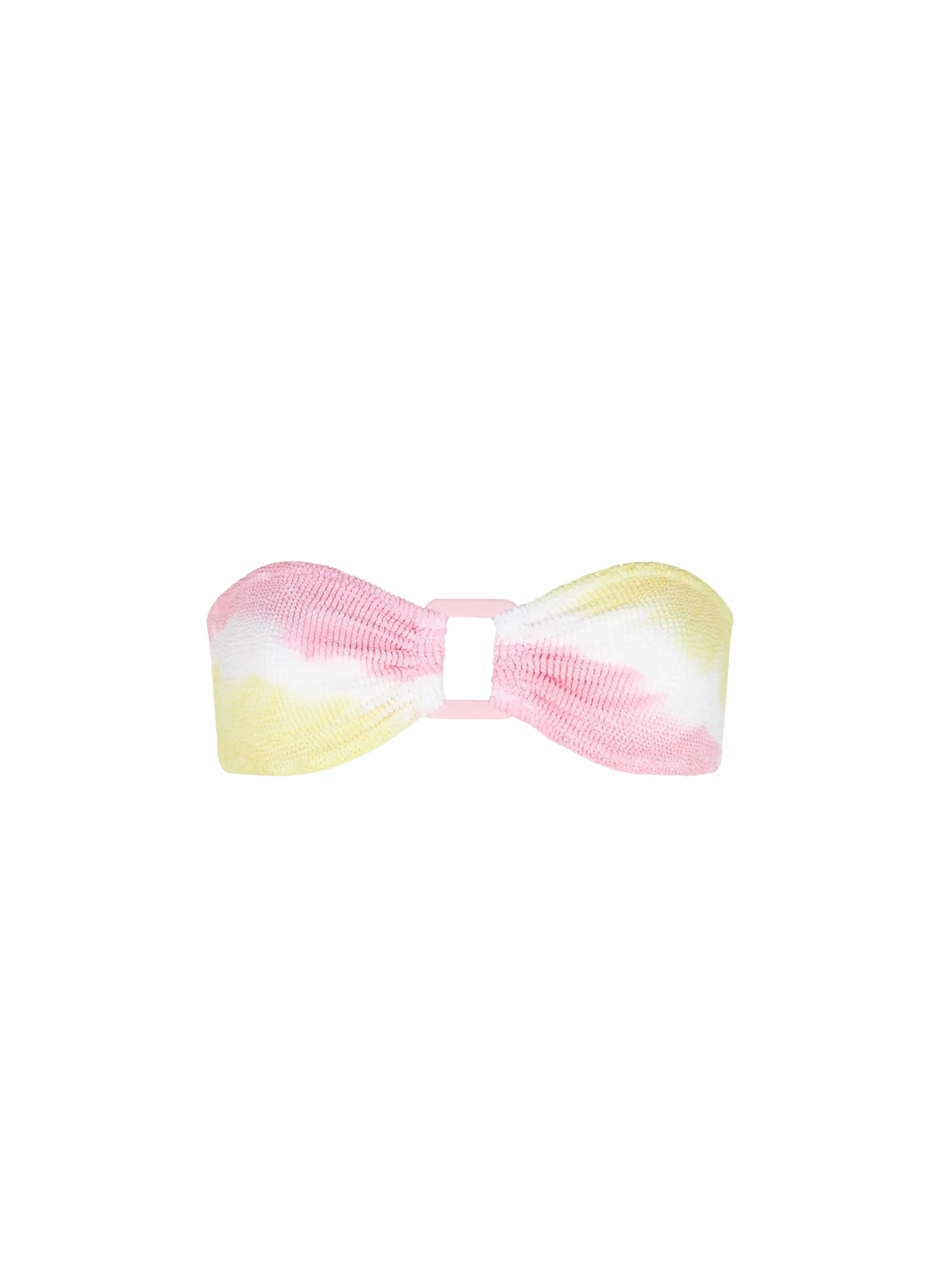 Bandeau-Oberteil mit Batikmuster in Crinkle-Optik