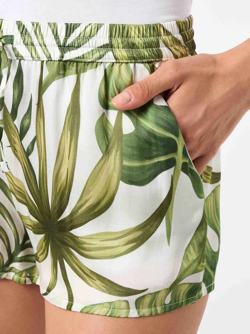 Damen-Shorts mit tropischem Print