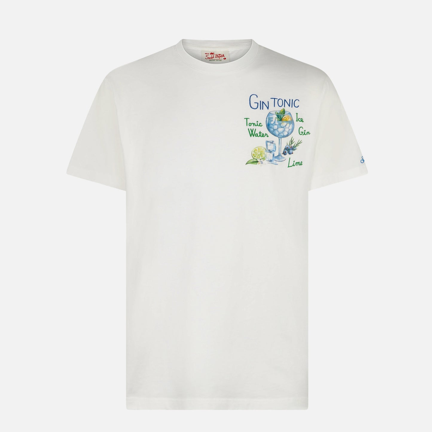 Man cotton t-shirt with Gin Tonic print