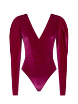 Body in velluto fucsia / costume intero