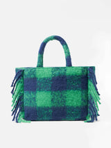 Colette handbag with green tartan print