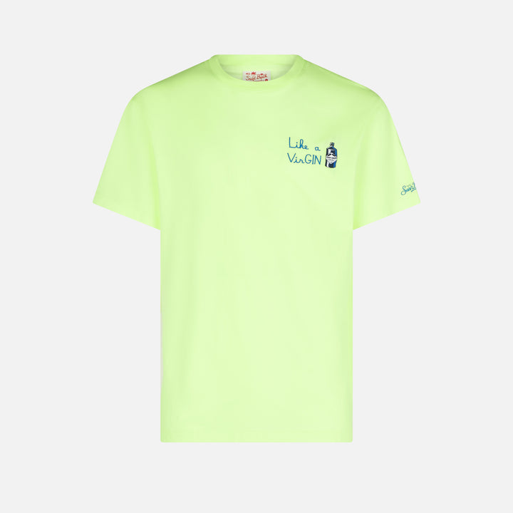 Man cotton t-shirt with like a VirGIN embroidery - MC2 Saint Barth
