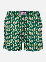 Light fabric man swim shorts vodka mule print