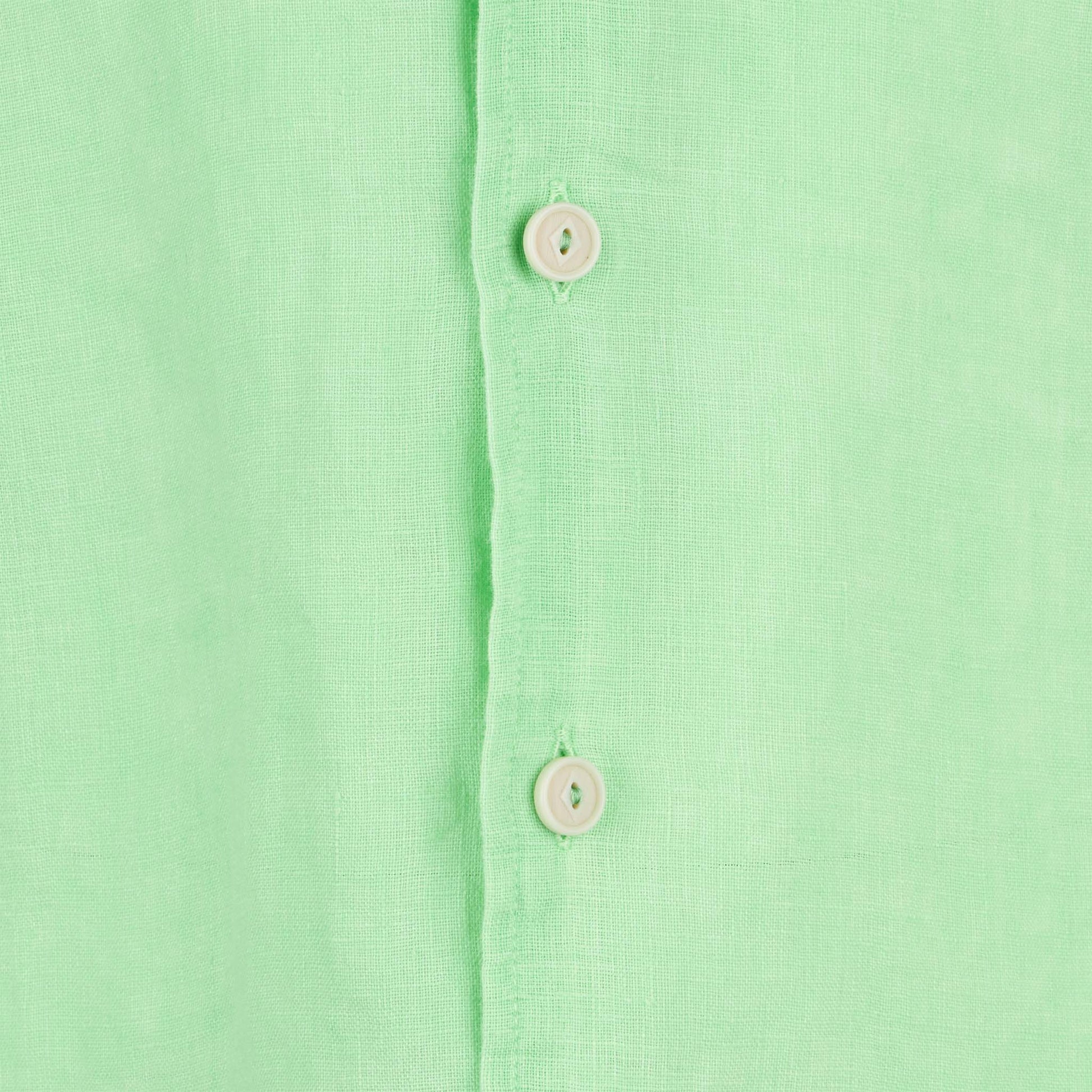 Water fluo green kid linen shirt Agnes - MC2 Saint Barth