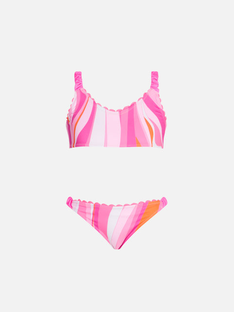 Girl bralette with wave print - MC2 Saint Barth