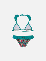 Bikini da bambina a triangolo | Realizzato con tessuto Liberty