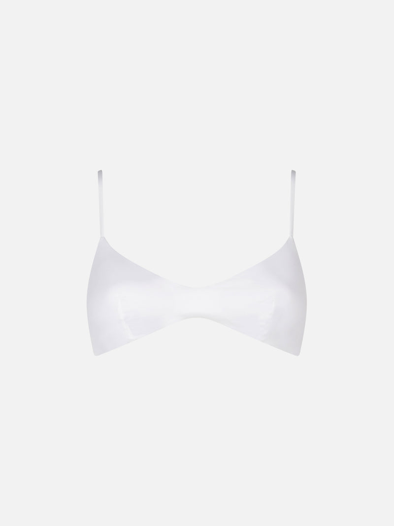 Costume da bagno donna top bralette bianco