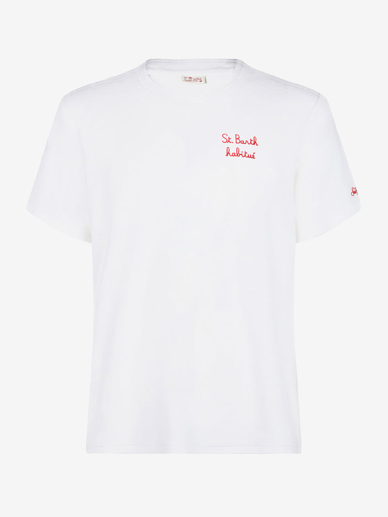 T-shirt da uomo con ricamo St. Barth habituè