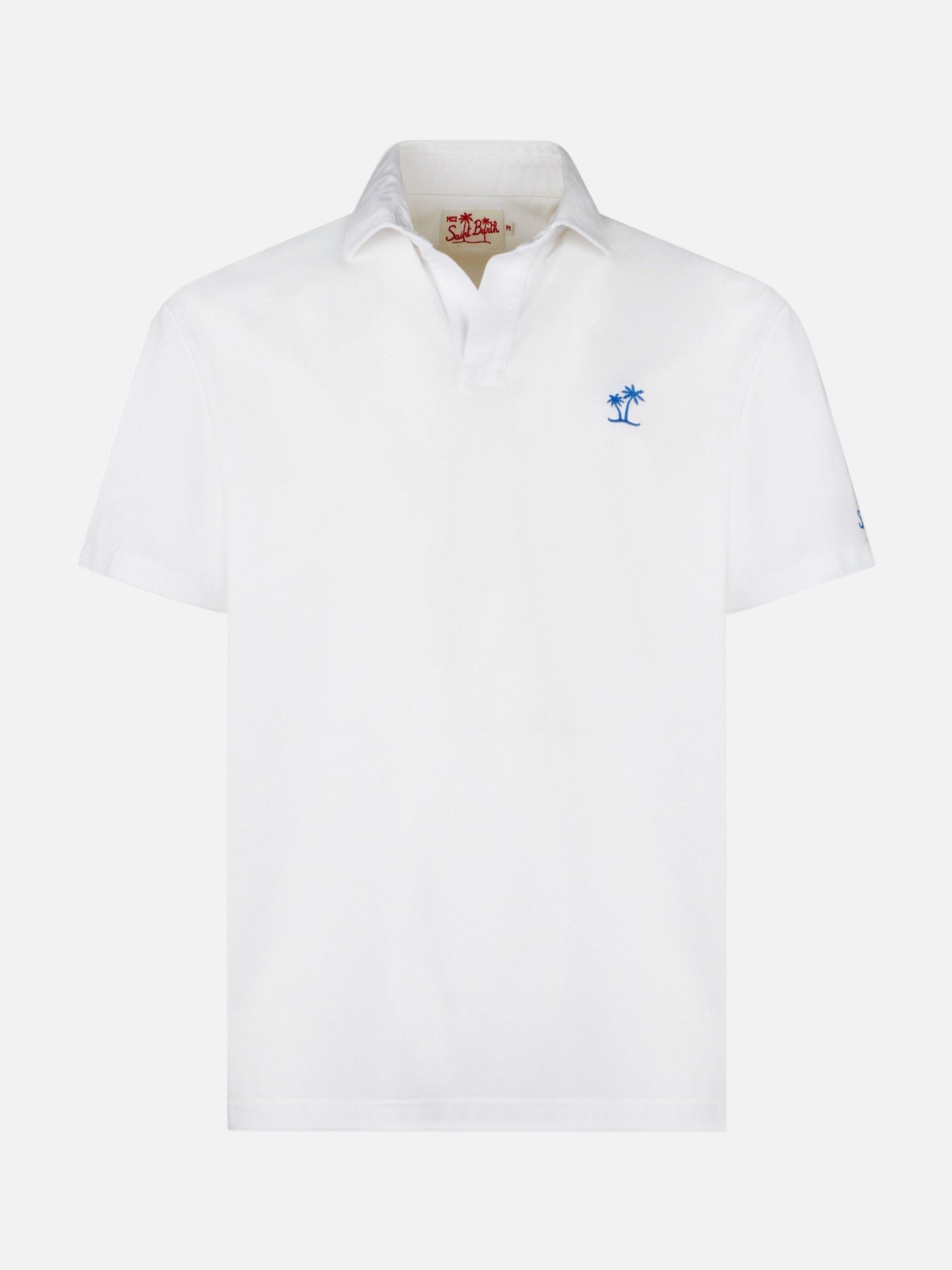 White cotton jersey man polo - MC2 Saint Barth