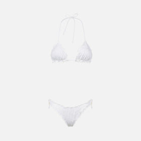 Bikini da donna a triangolo con ricamo sangallo