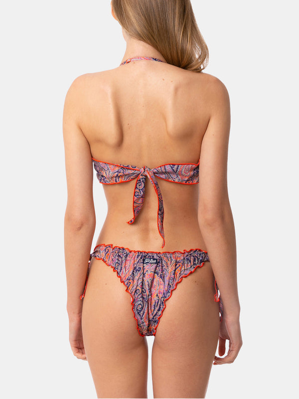 Bikini da donna a fascia con stampa Liberty | EDIZIONE SPECIALE LIBERTY