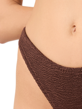 Woman brown crinkle underwired bralette bikini - MC2 Saint Barth