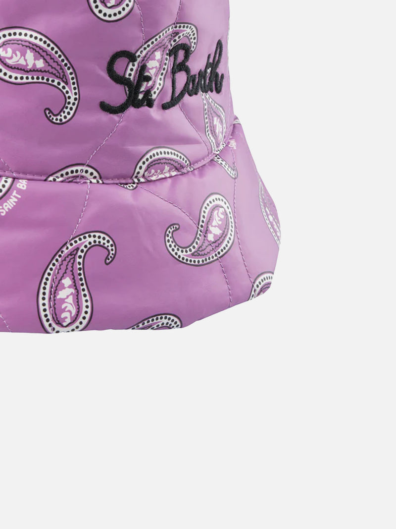 Woman bucket hat with paisley print