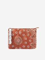 Puffer pochette with bandanna print