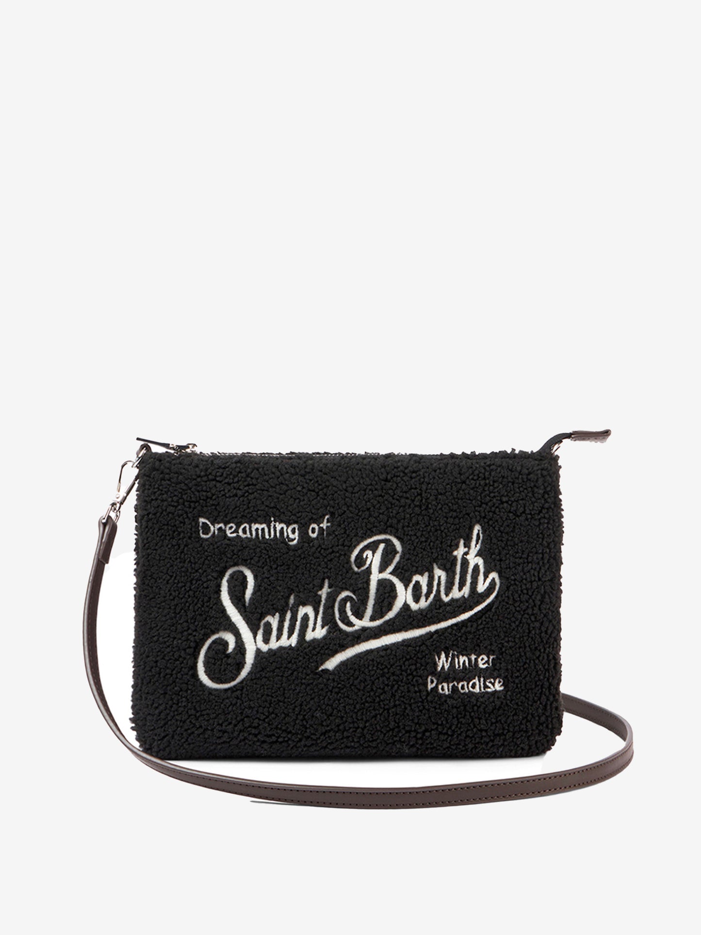 Parisienne black sherpa cross-body bag