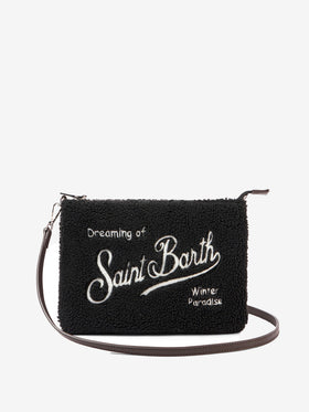 Parisienne black sherpa cross-body bag