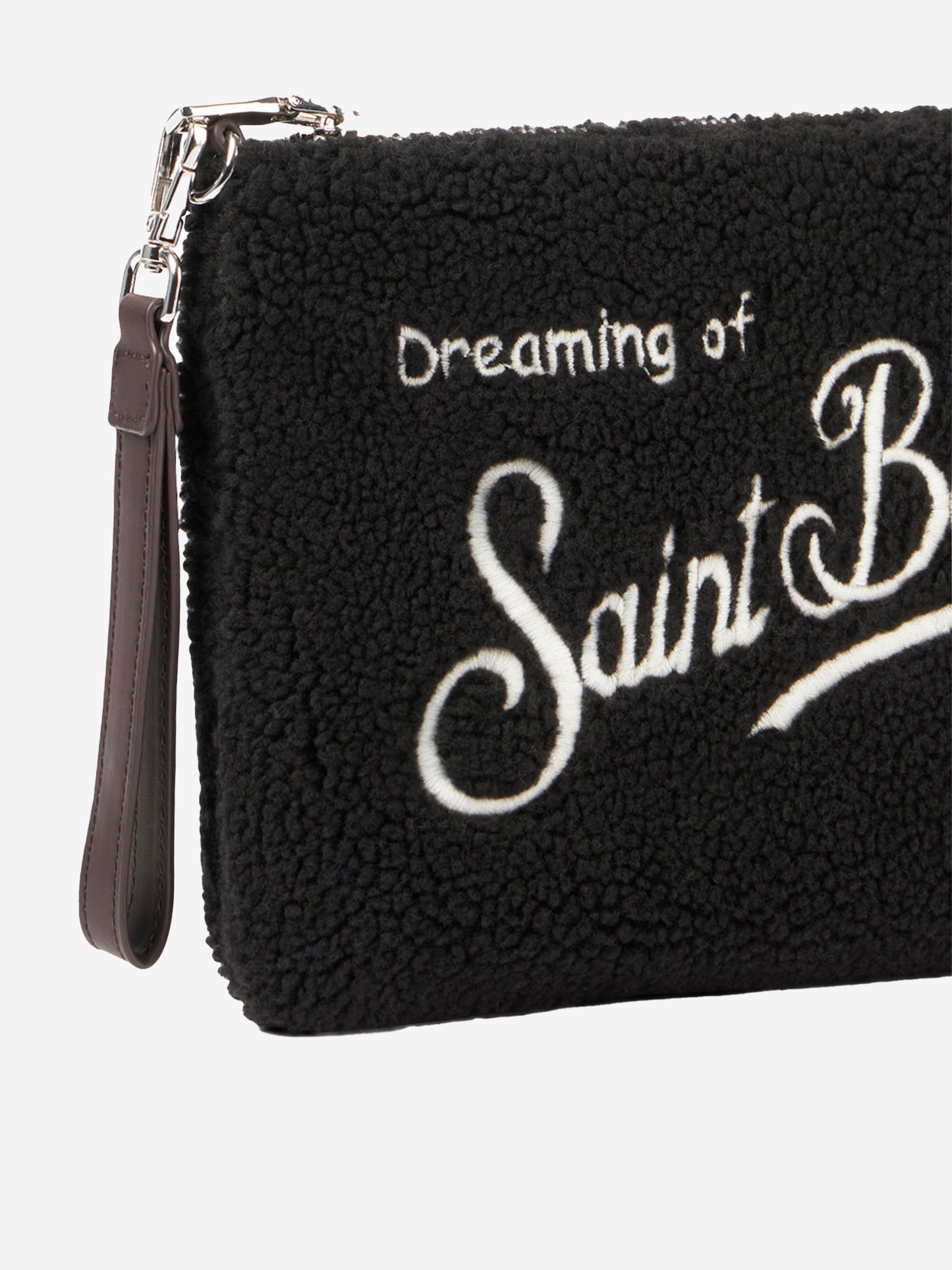 Parisienne black sherpa cross-body bag
