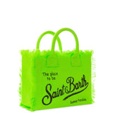 Colette fluo green cotton canvas bag