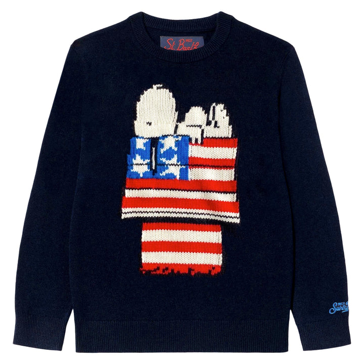 Kid sweater with Snoopy jacquard print | Peanuts™ Special Edition