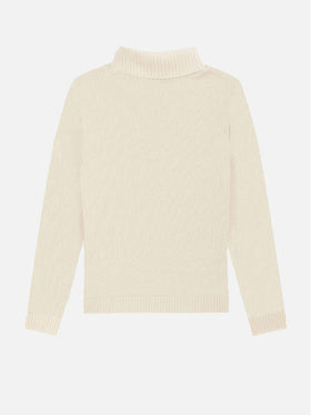Woman turtleneck sweater Apres Ski lurex embroidery