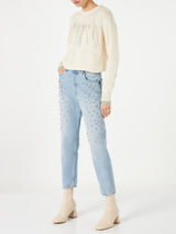 Jeans da donna con strass