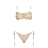 Bikini da donna a triangolo con stampa Liberty | Realizzato con tessuto Liberty