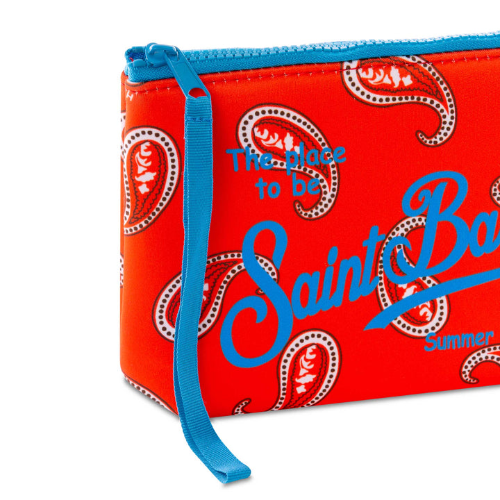 Aline-Pochette mit Paisley-Print