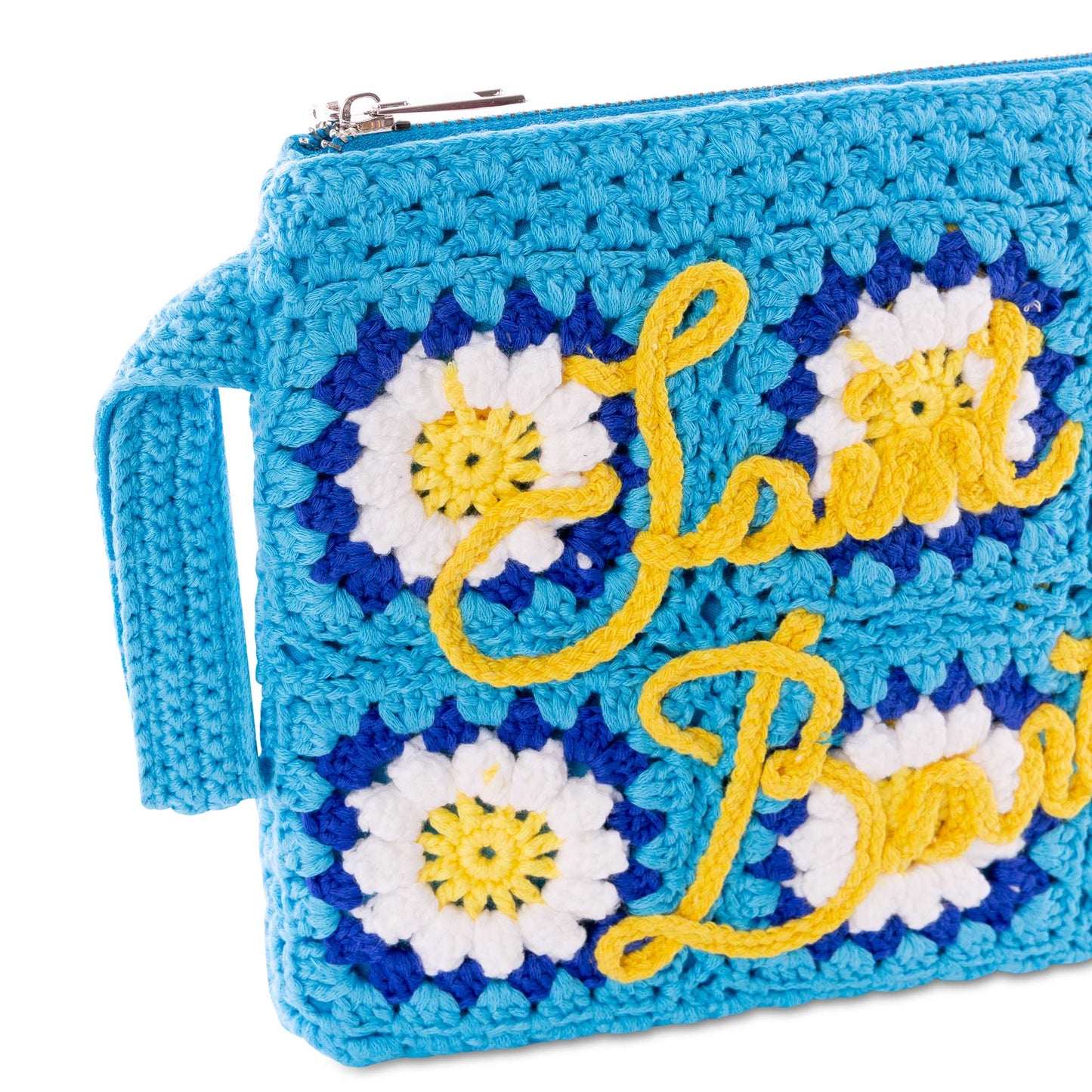 Parisienne-Häkelclutch mit Gänseblümchen-Stickerei