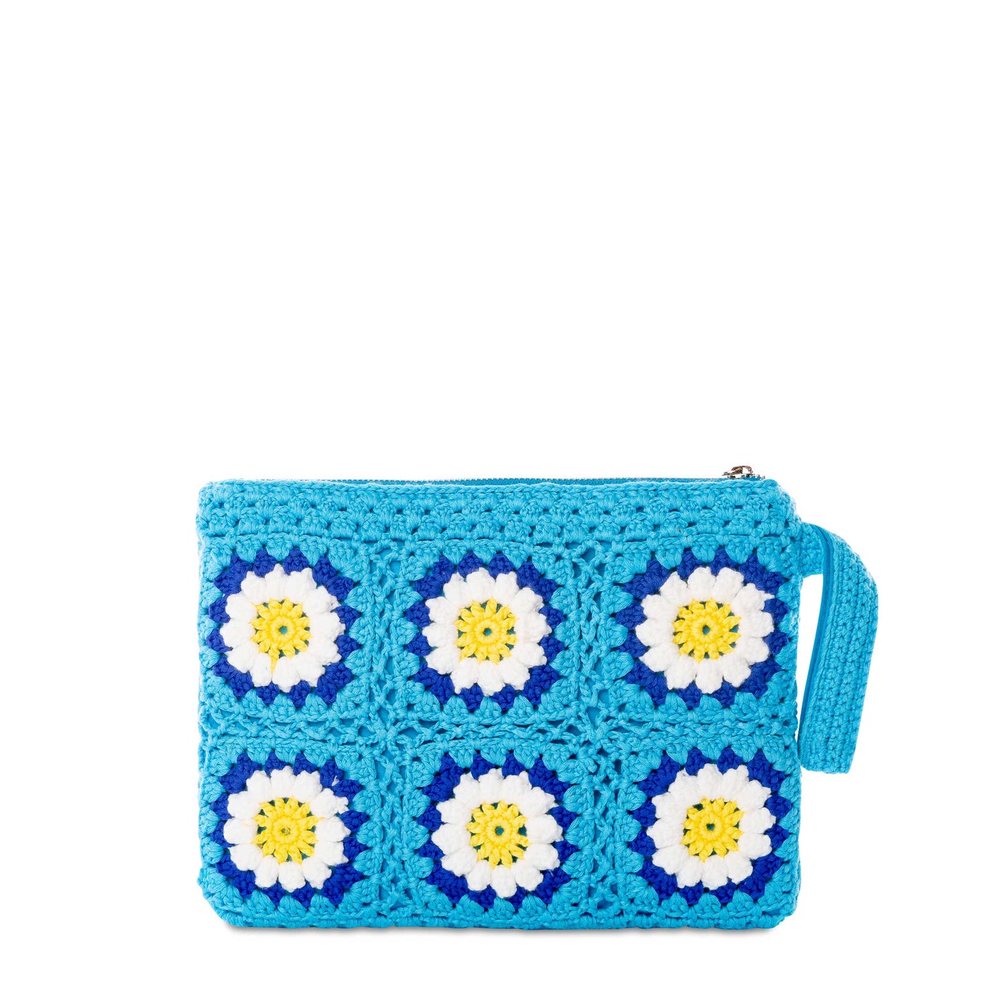 Parisienne-Häkelclutch mit Gänseblümchen-Stickerei