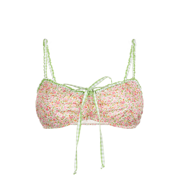 Top bralette swimsuit with Liberty print | Made with Liberty fabric - MC2 Saint Barth