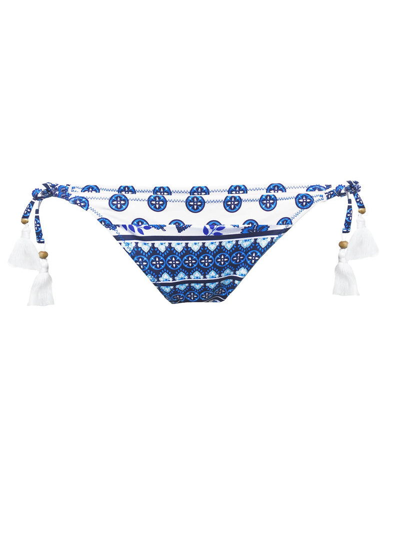 Woman cheeky swim briefs with pattern