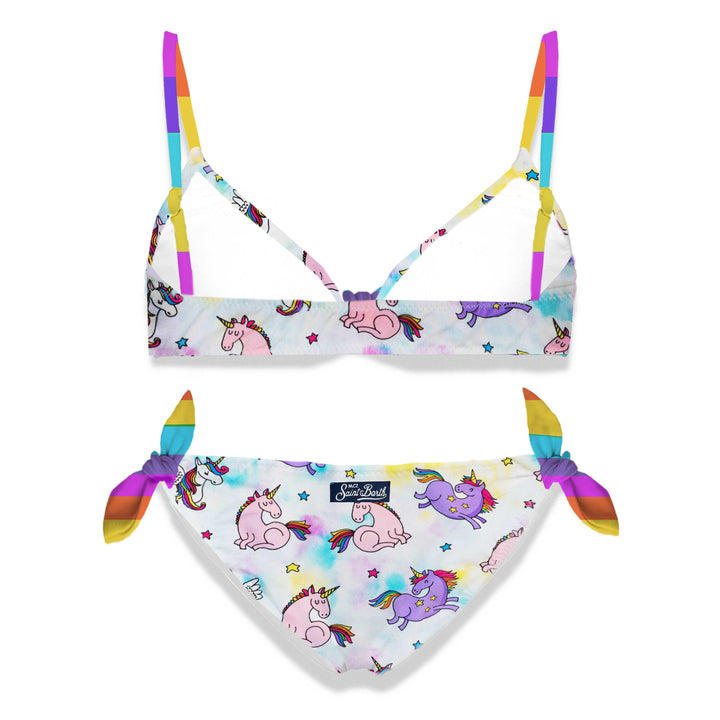 Ribbons triangle bikini for girl - MC2 Saint Barth