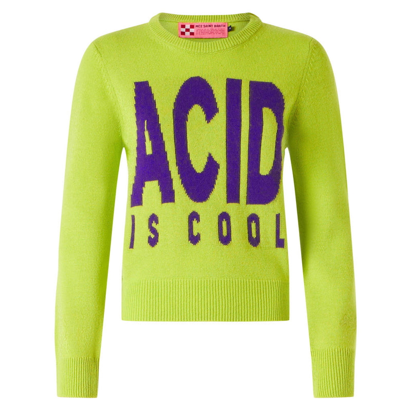 Maglia da donna verde acido Acid is cool