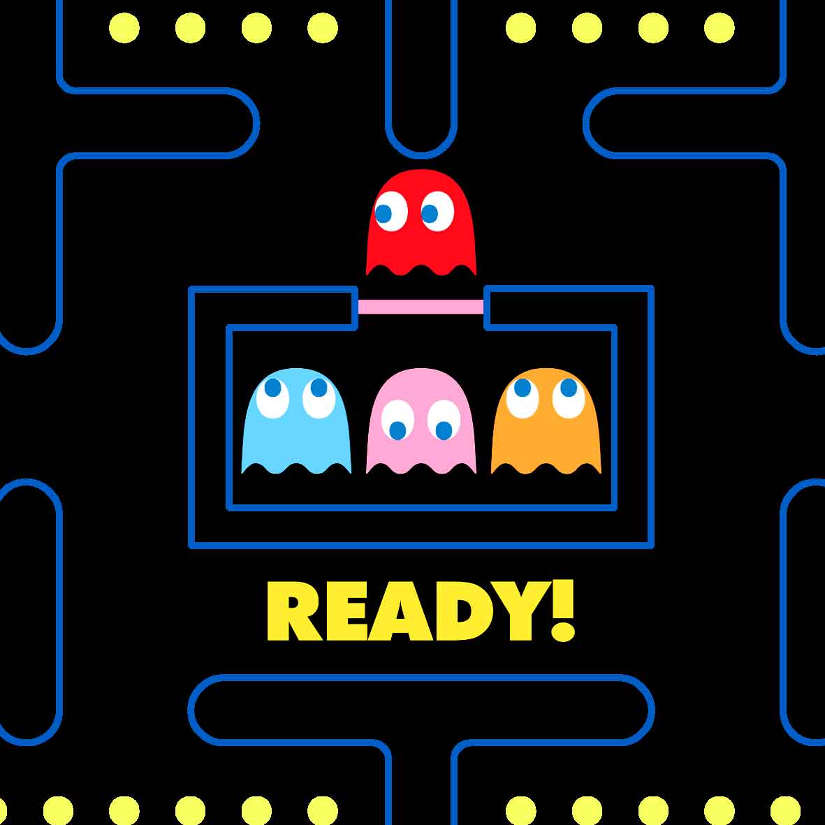 Badeshorts für Jungen aus leichtem Stoff mit Pac-Man-Aufdruck |Pacman©