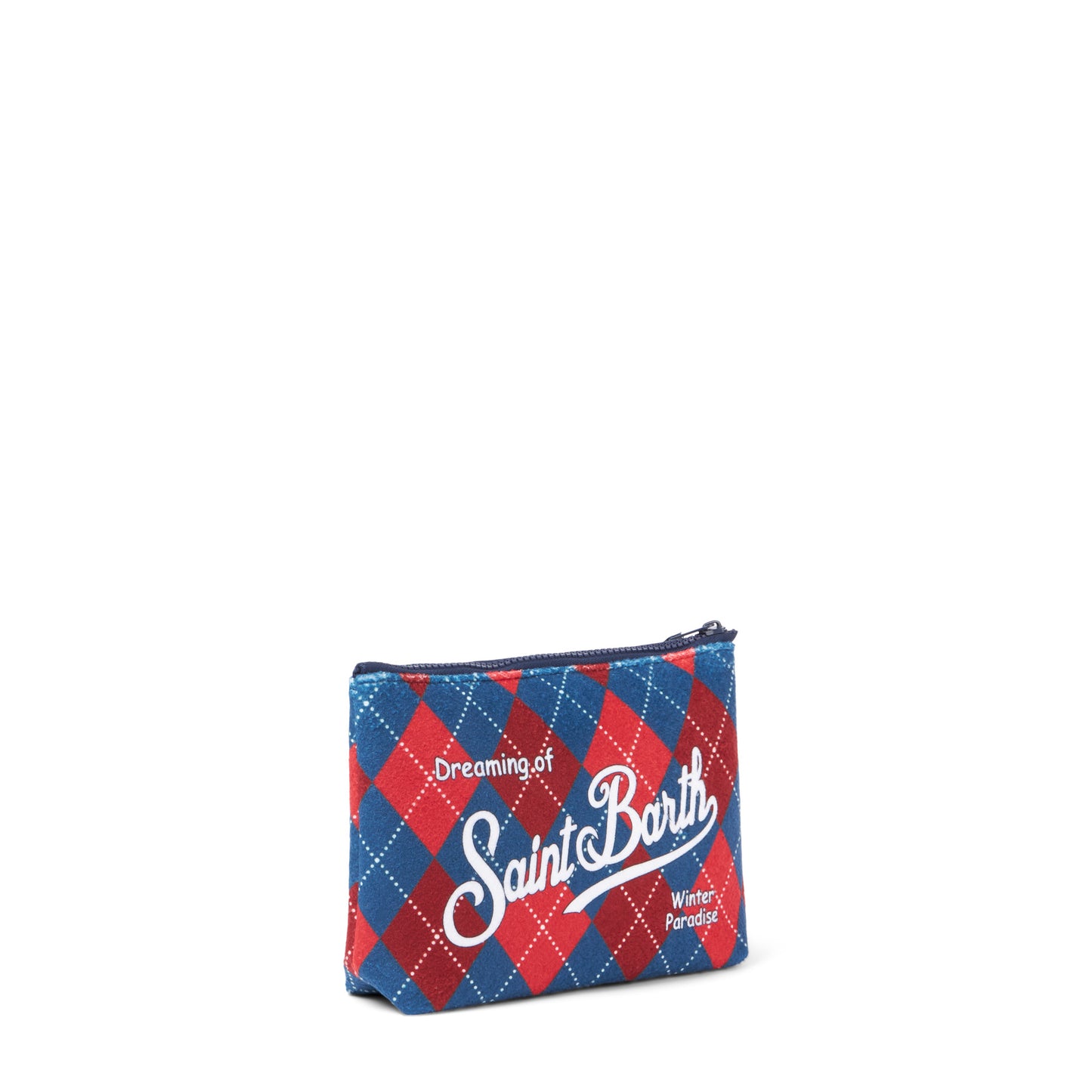 Aline Wollpochette mit Argyle-Print