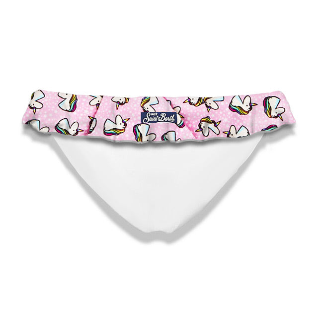 Rüschen-Badehose für Mädchen mit Einhorn-Print