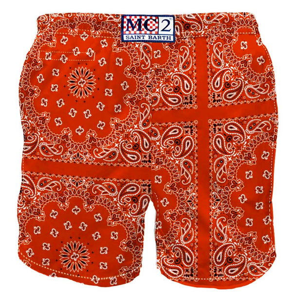 Red man swim shorts