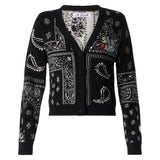 Woman cropped cardigan with Saint Barth embroidery