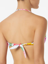 Tropical print bandeau top