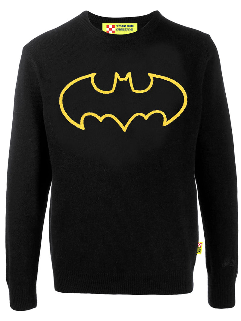 Maglia nera da uomo logo Batman | Edizione speciale della Warner Bros