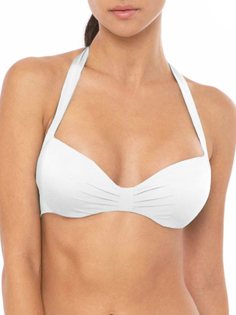 Weißer Damen-Bralette-Bikini